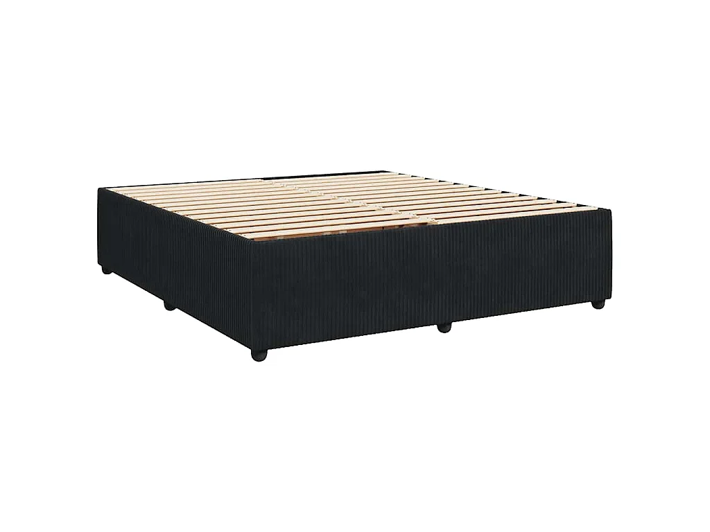 Boxspring met matras fluweel zwart 200x200 cm
