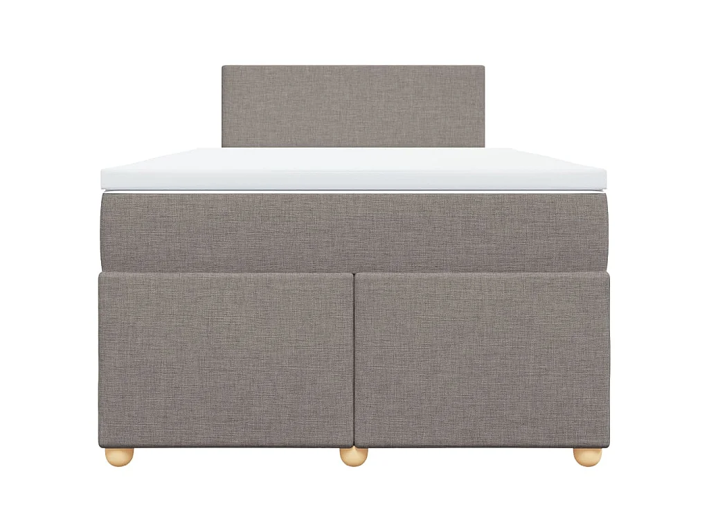 Boxspring met matras stof taupe 120x200 cm