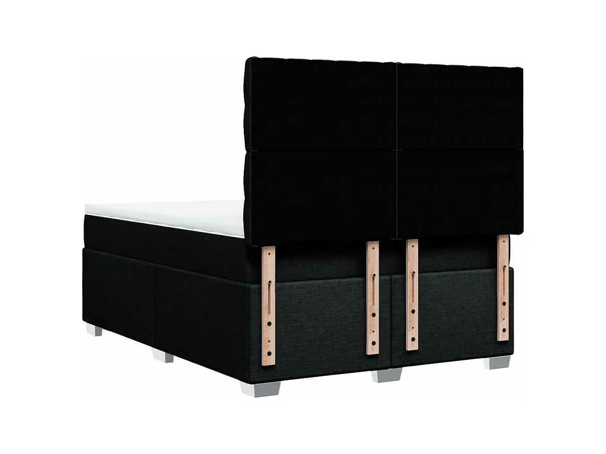 Boxspringbett mit Matratze Schwarz 140x190 cm Stoff