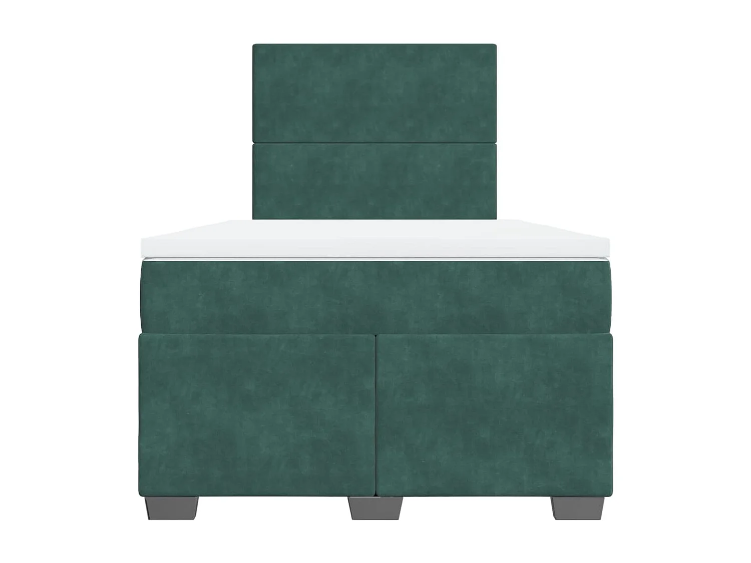Boxspringbett mit Matratze Dunkelgrün 120x190 cm Samt