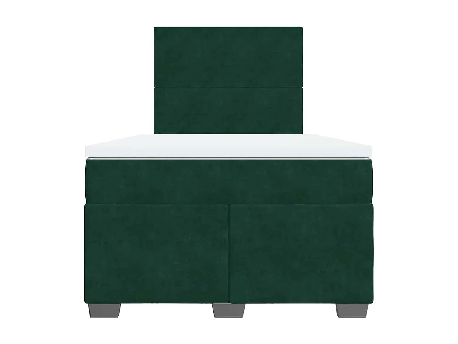 Sommier à lattes de lit avec matelas vert foncé 120x190 cm