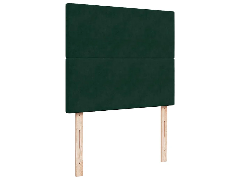 Giroletto a Molle con Materasso Verde Scuro 120x190 cm Velluto