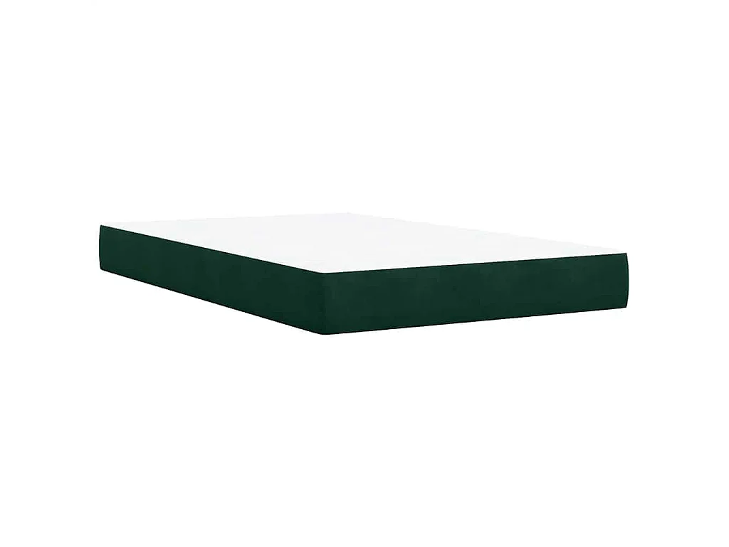 Giroletto a Molle con Materasso Verde Scuro 120x190 cm Velluto