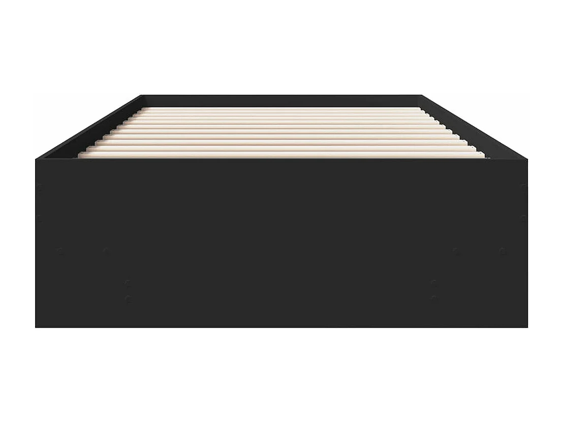 Cadre de lit sans matelas noir 90x200 cm bois d'ingénierie