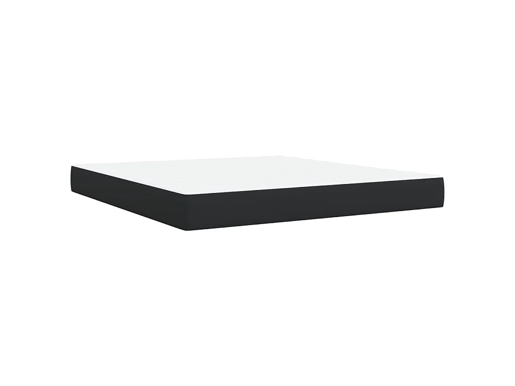 Boxspring met matras kunstleer zwart 180x200 cm