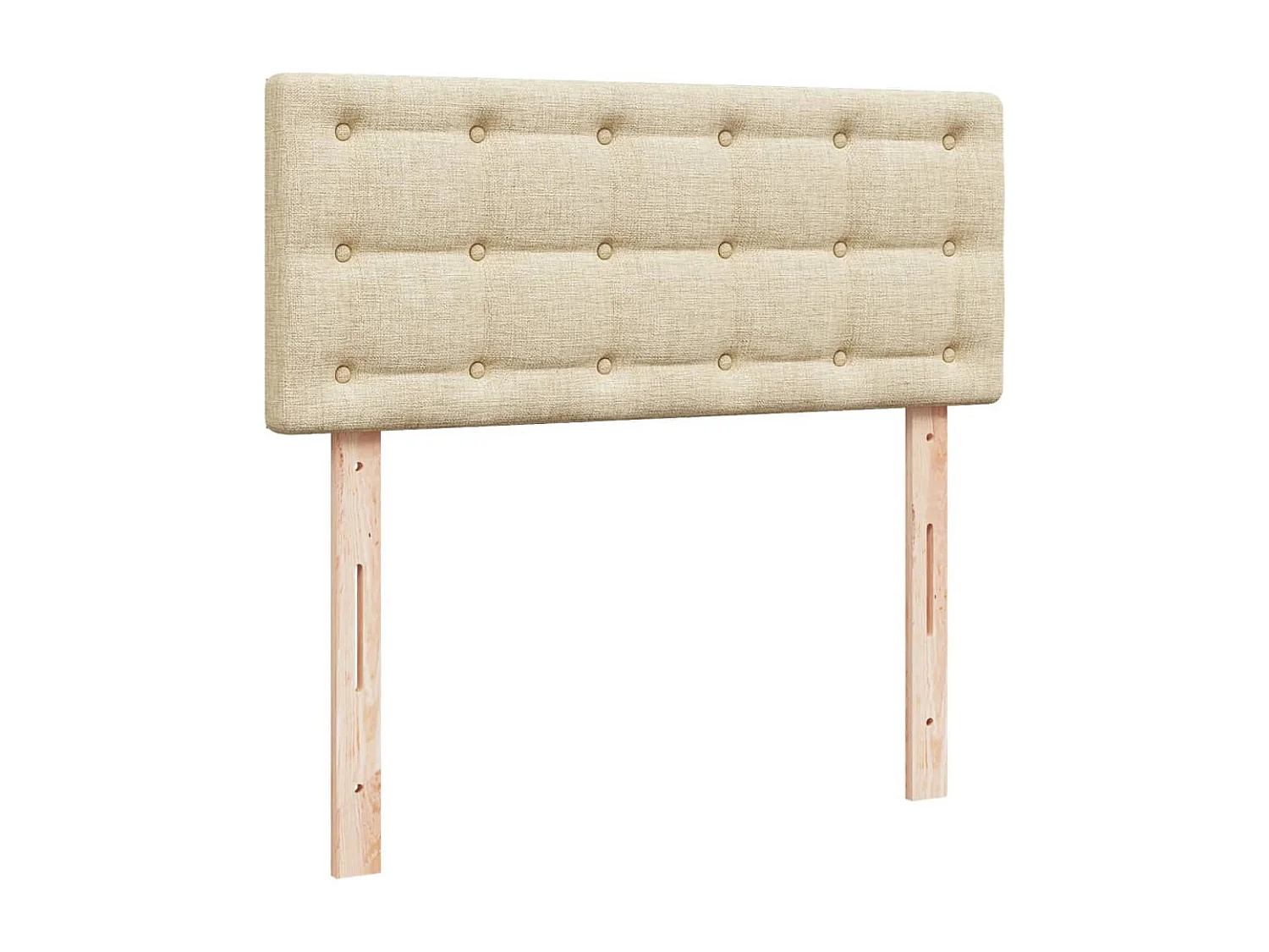 Giroletto a Molle con Materasso Crema 120x190 cm in Tessuto