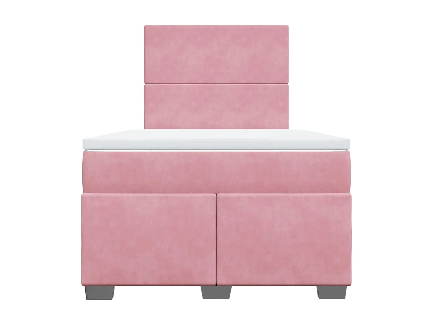 Boxspringbett mit Matratze Rosa 120x200 cm Samt