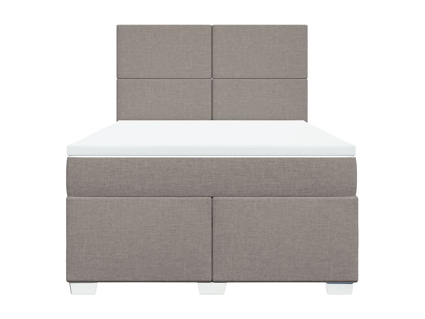 Giroletto a Molle con Materasso Tortora 140x200 cm in Tessuto