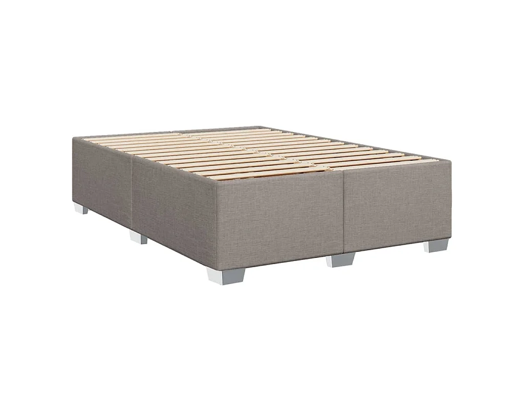 Boxspringbett mit Matratze Taupe 140x200 cm Stoff