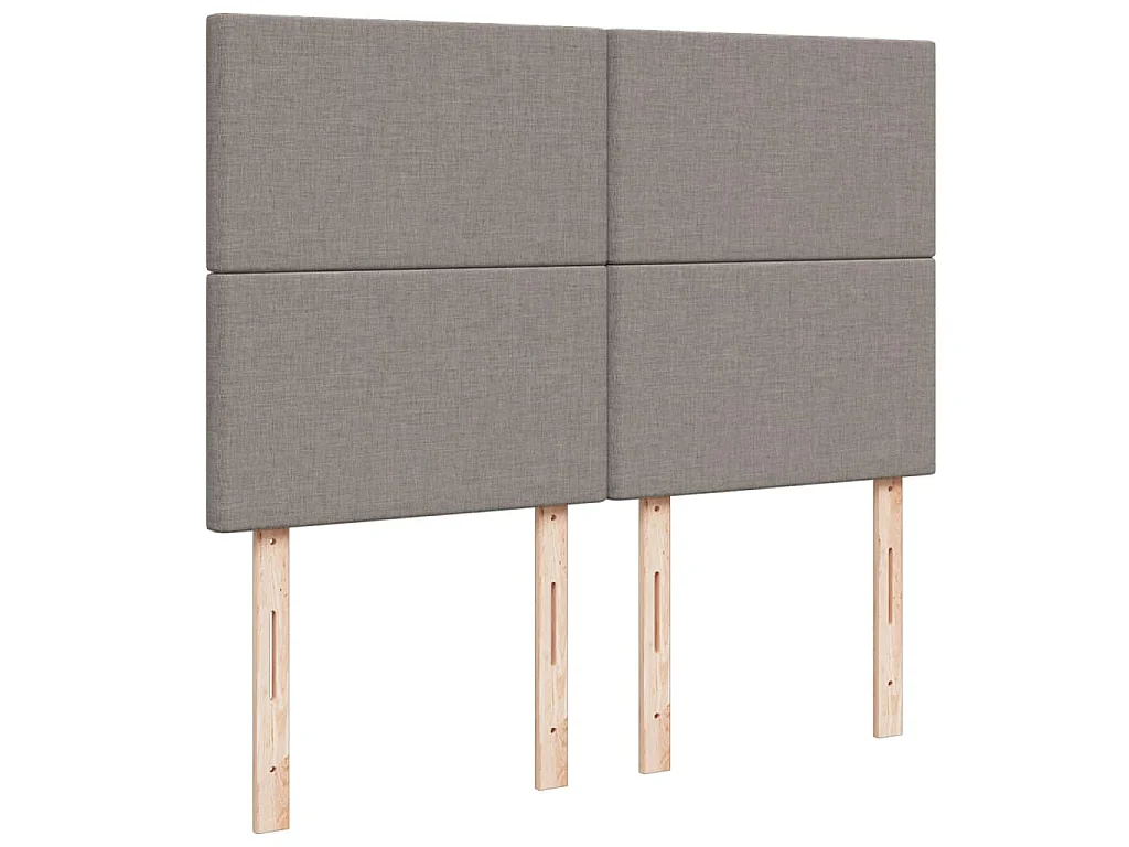 Boxspringbett mit Matratze Taupe 140x200 cm Stoff