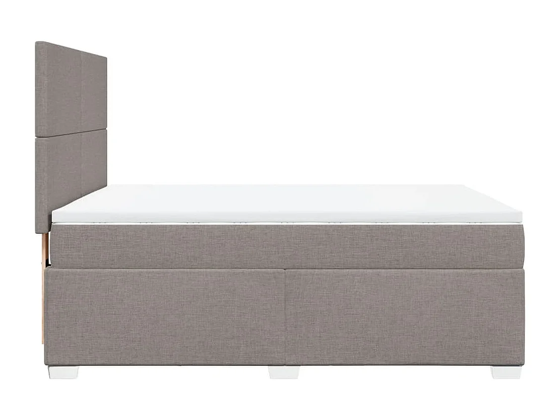 Boxspringbett mit Matratze Taupe 140x200 cm Stoff