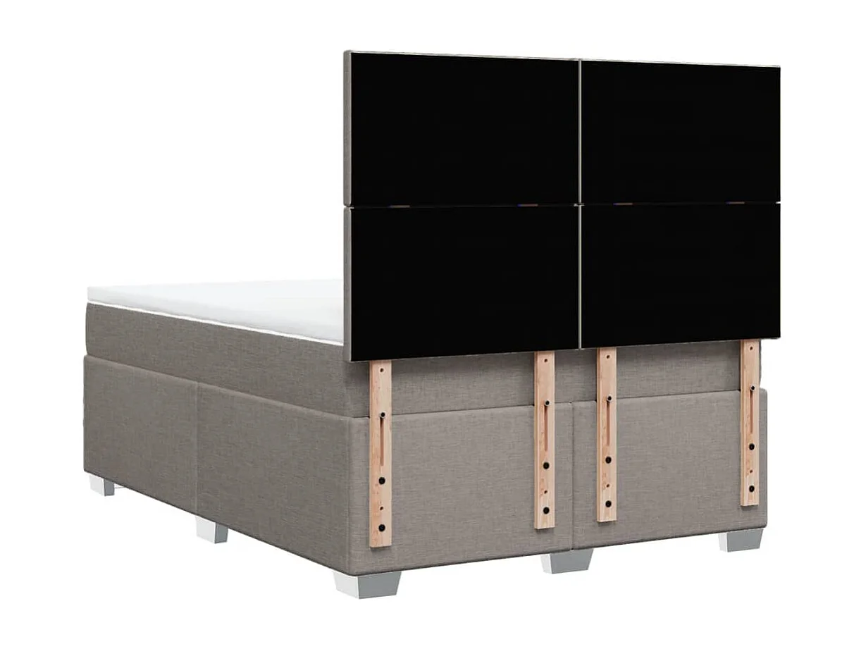 Boxspringbett mit Matratze Taupe 140x200 cm Stoff
