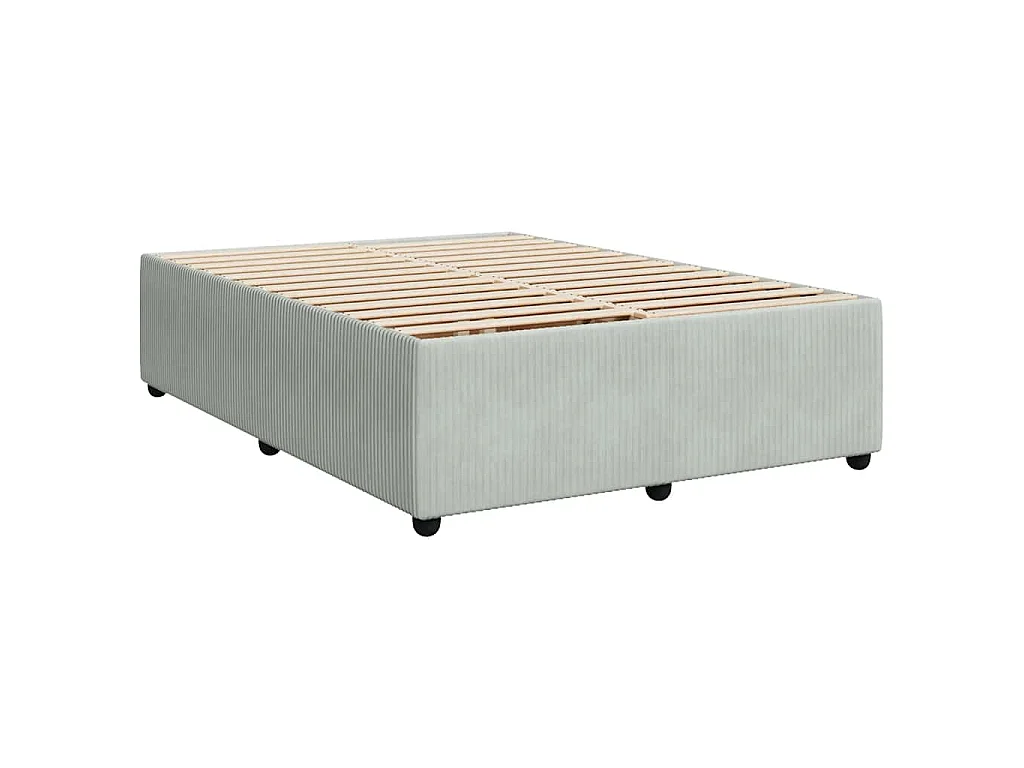 Boxspringbett mit Matratze Hellgrau 160x200 cm Samt