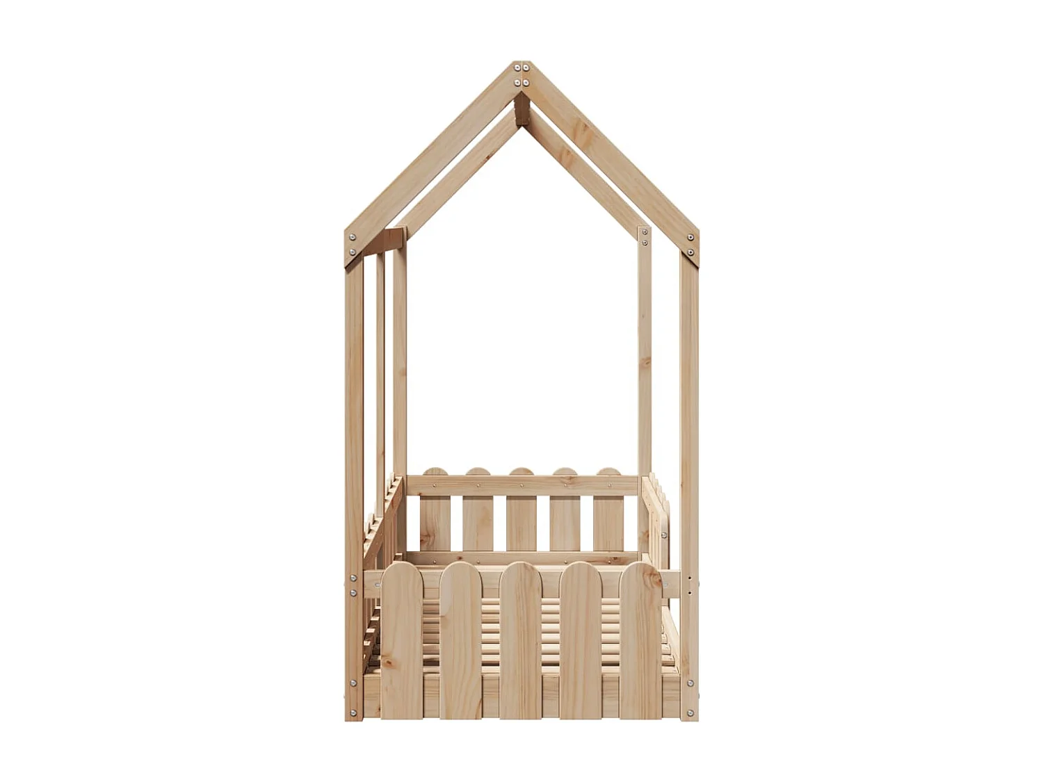 Cadre de lit d'enfants forme de maison sans matelas pin massif