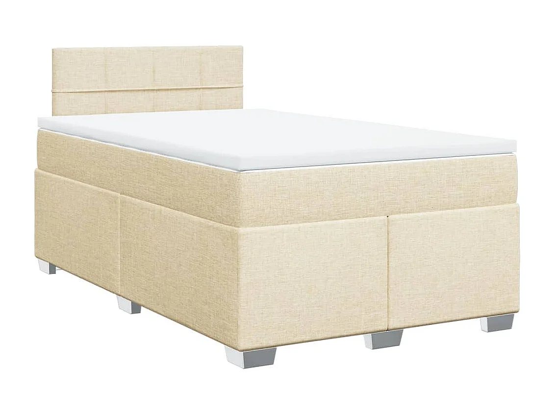 Cama com molas/colchão 120x200 cm tecido cor creme