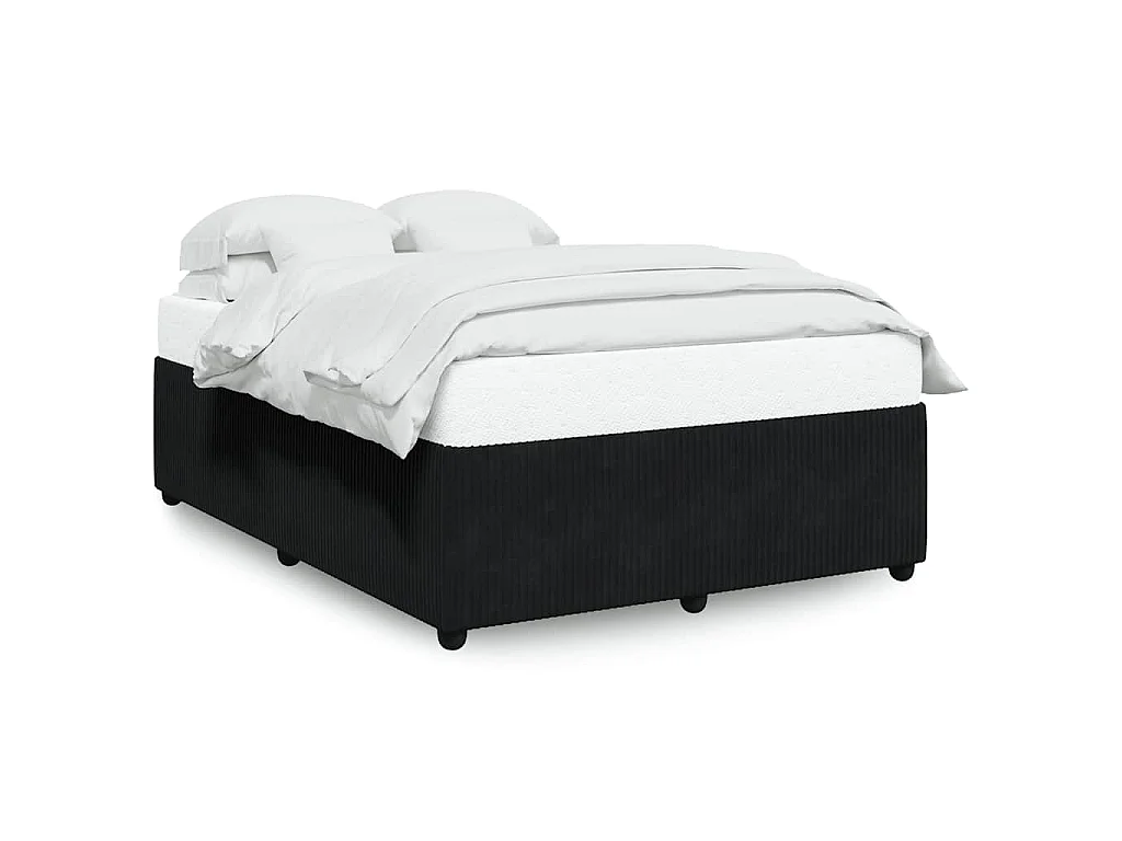 Bettgestell ohne Matratze Schwarz 140x190 cm Samt