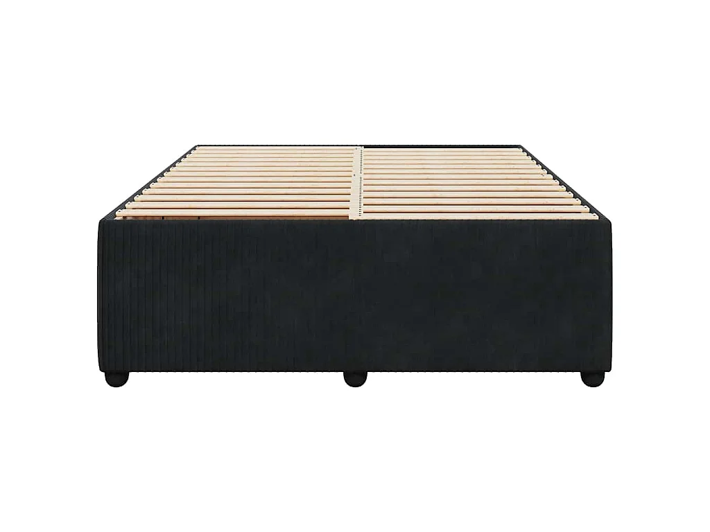 Bettgestell ohne Matratze Schwarz 140x190 cm Samt