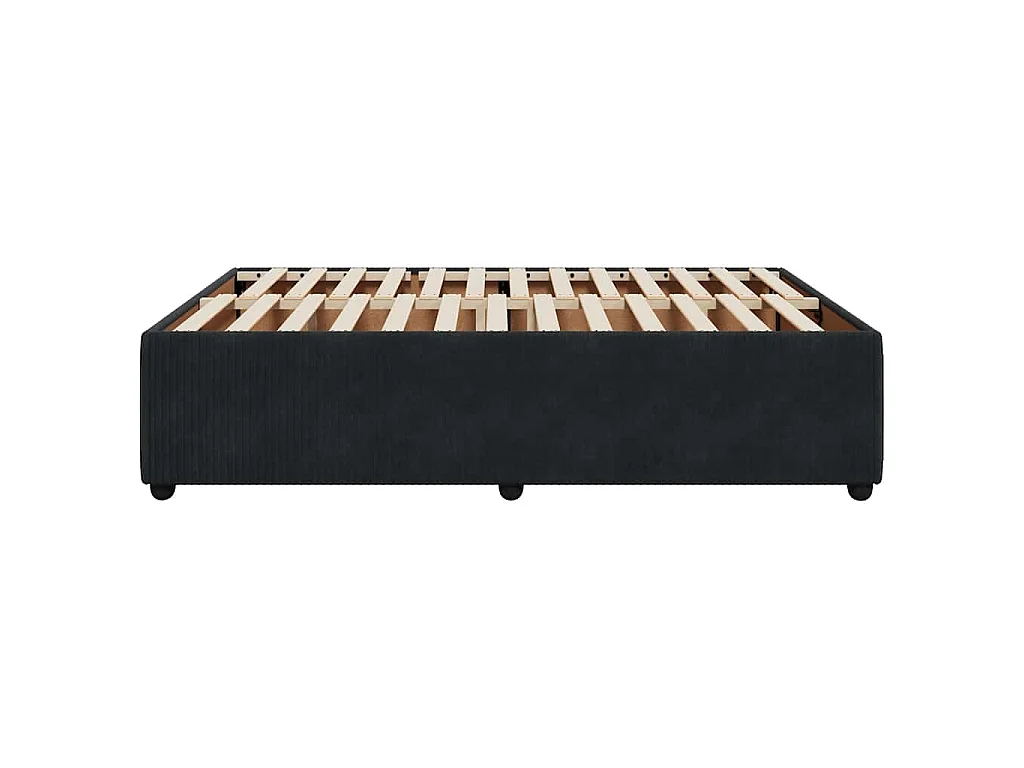 Bettgestell ohne Matratze Schwarz 140x190 cm Samt
