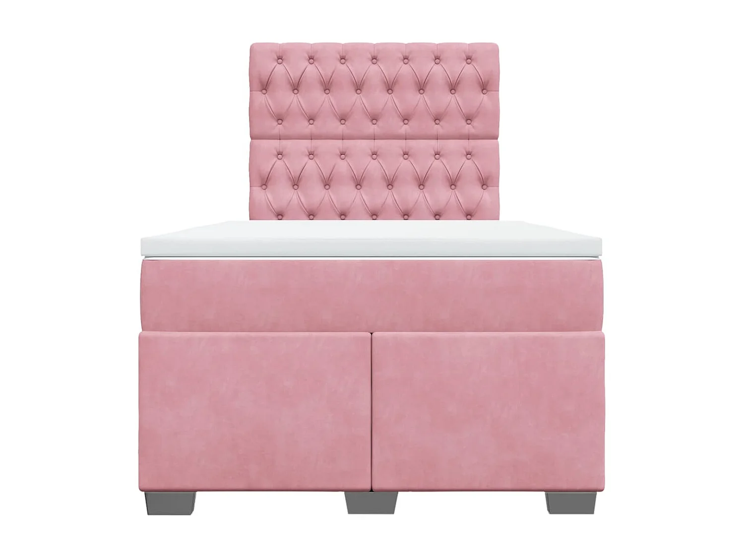 Sommier à lattes de lit avec matelas Rose 120x200 cm Velours