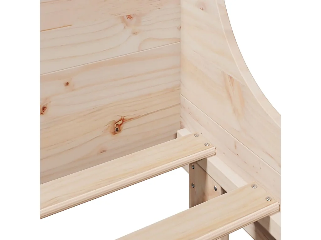 Bedframe zonder matras massief grenenhout 75x190 cm