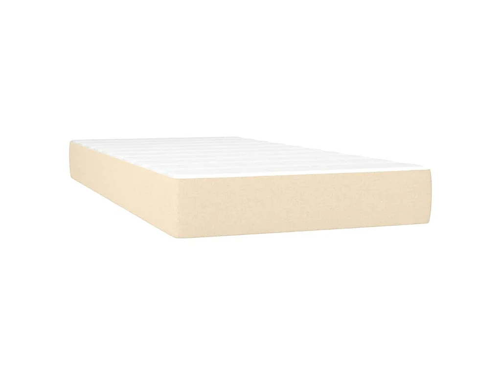 Boxspringbett mit Matratze Creme 120x190 cm Stoff