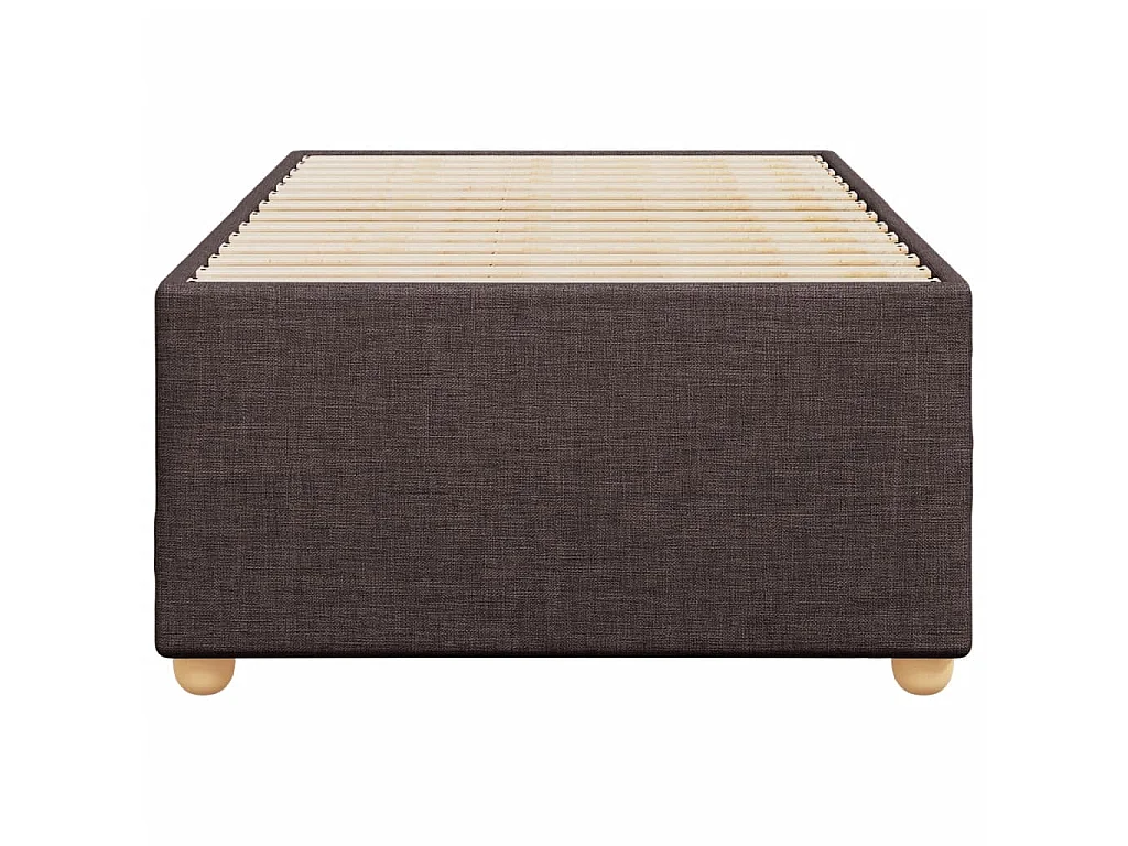 Bettgestell ohne Matratze Dunkelbraun 100x200 cm Stoff