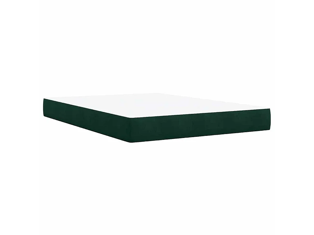 Boxspringbett mit Matratze Dunkelgrün 140x200 cm Samt