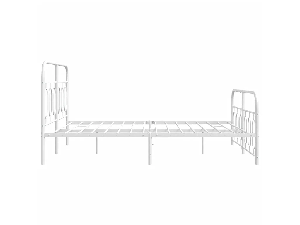 Estructura cama sin colchón con estribo metal blanco 140x200 cm