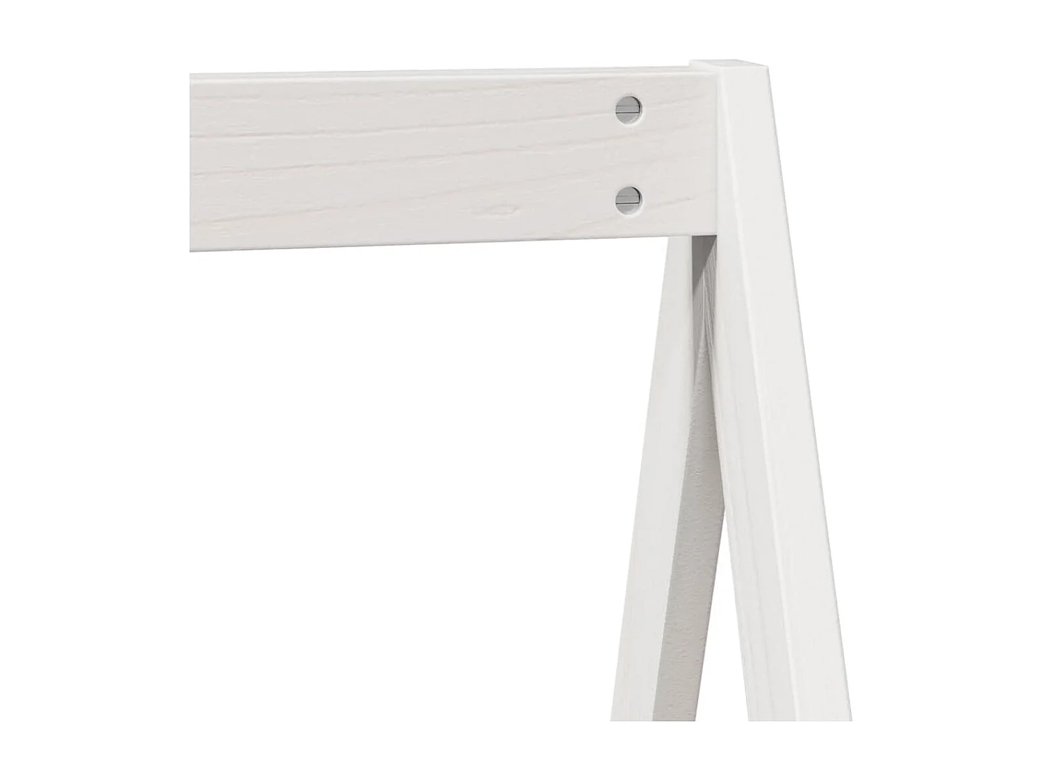 Letto a Soppalco con Tetto Bianco 90x190 cm in Legno di Pino