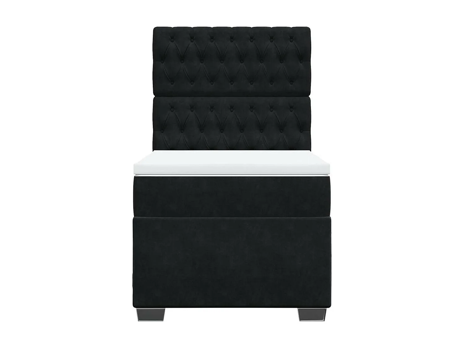 Boxspring met matras fluweel zwart 80x200 cm