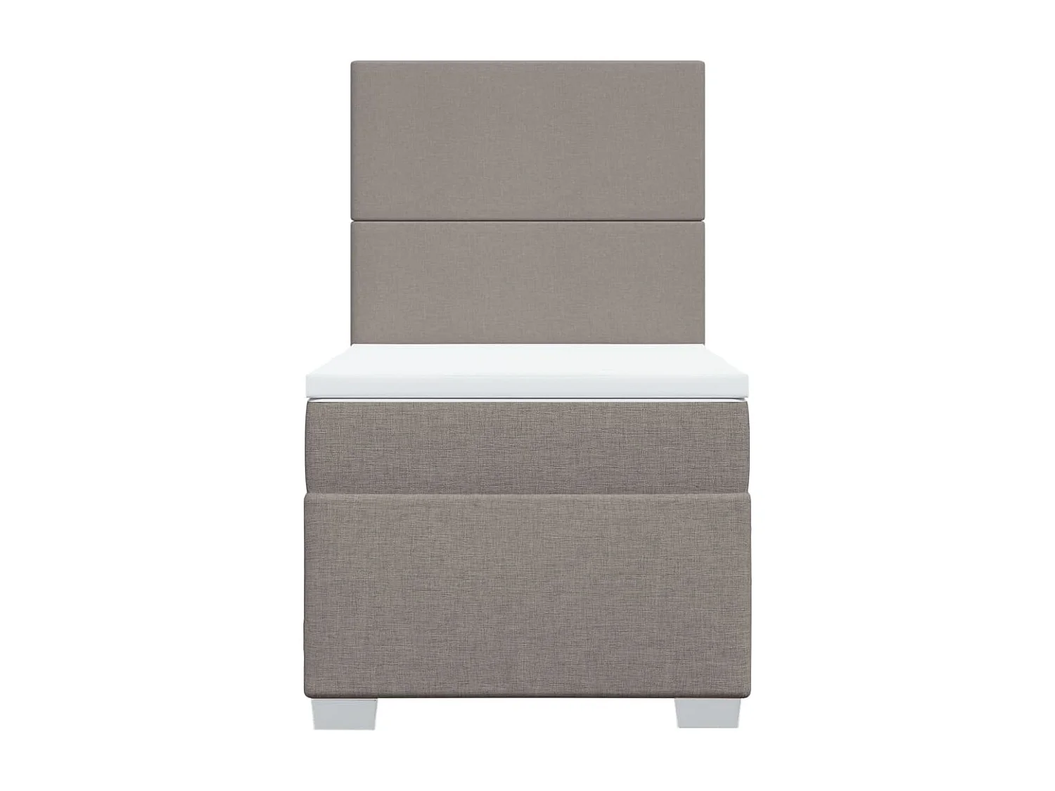 Boxspring met matras stof taupe 100x200 cm