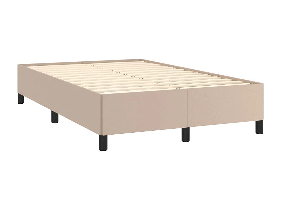 Sommier à lattes de lit matelas cappuccino 120x190cm similicuir