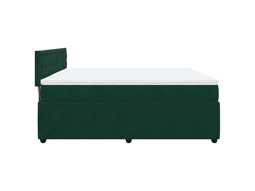 Boxspring met matras fluweel donkergroen 200x200 cm