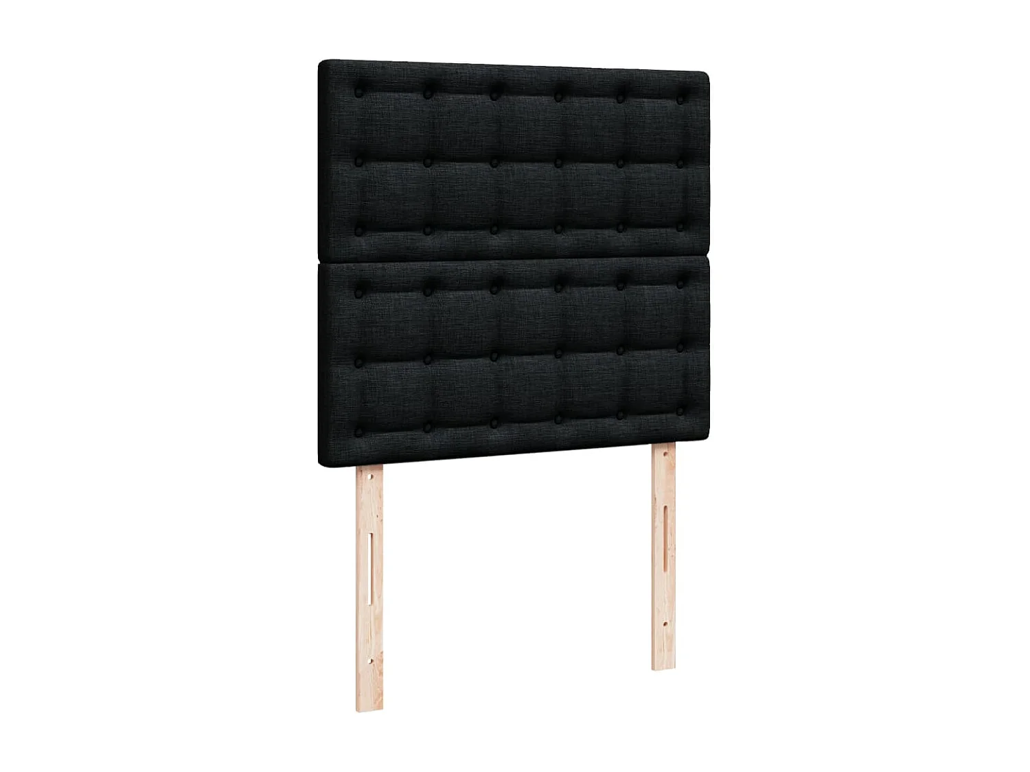 Cama box spring con colchón tela negro 100x200 cm