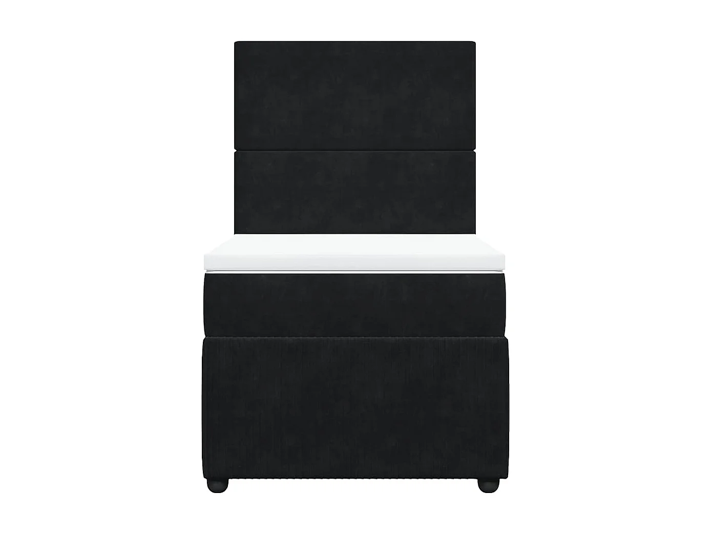 Boxspring met matras fluweel zwart 80x200 cm