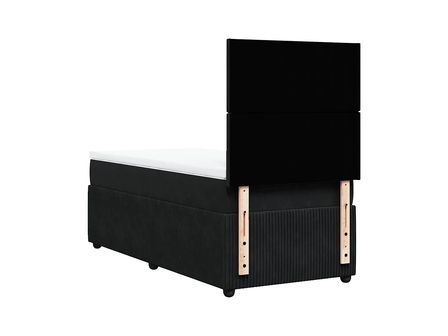 Boxspring met matras fluweel zwart 80x200 cm