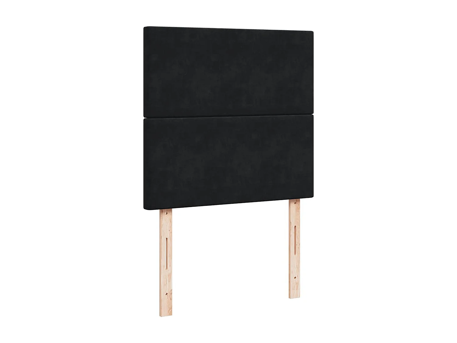 Cama box spring con colchón terciopelo negro 80x200 cm