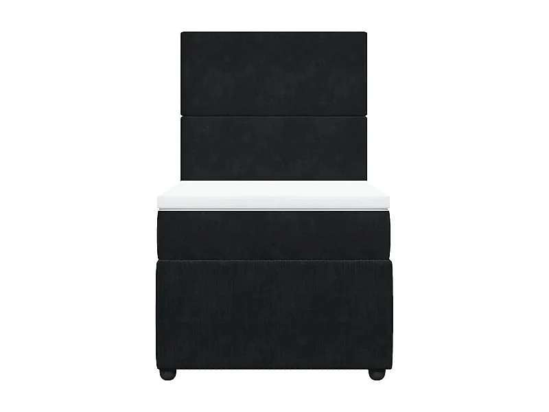 Boxspring met matras fluweel zwart 80x200 cm