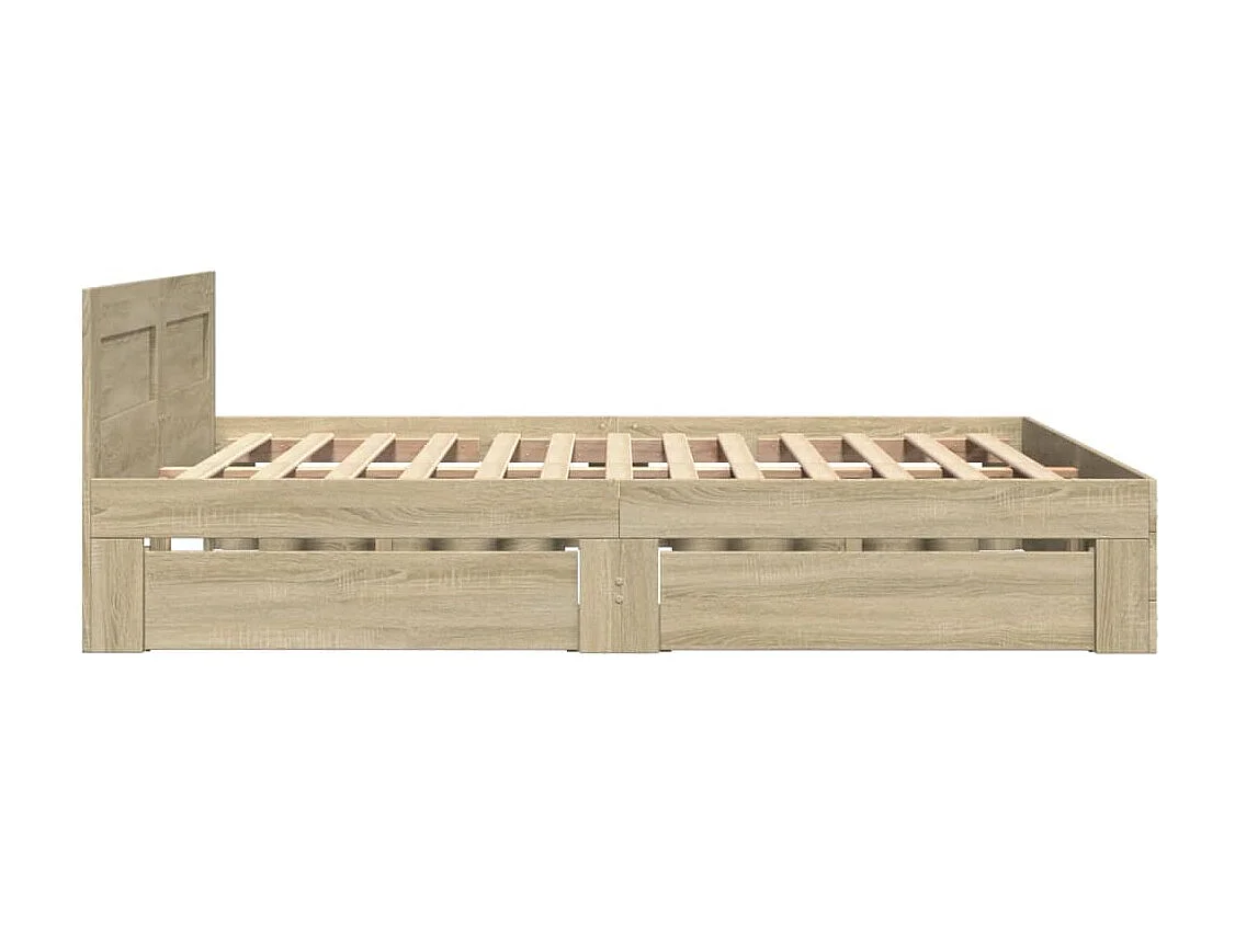 Cama con cabecero madera de ingeniería roble Sonoma 120x190 cm
