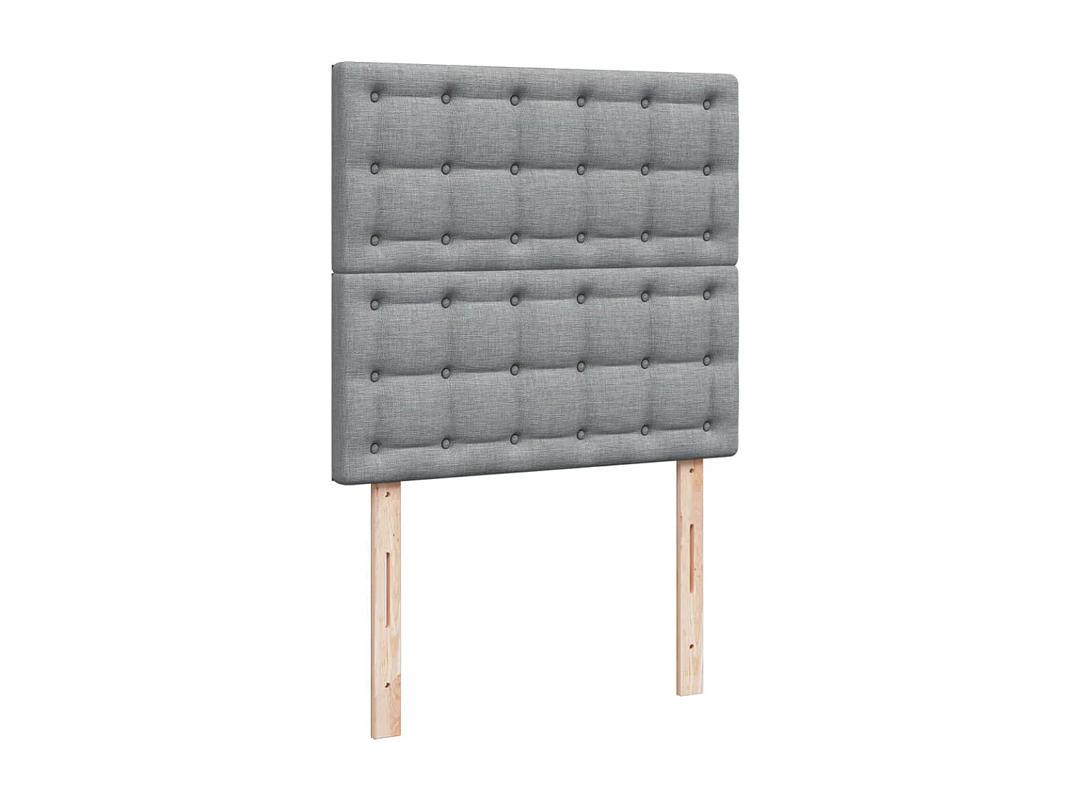 Boxspring met matras stof lichtgrijs 90x200 cm