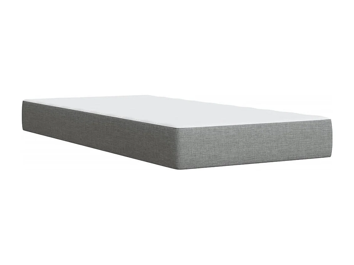 Boxspring met matras stof lichtgrijs 90x200 cm
