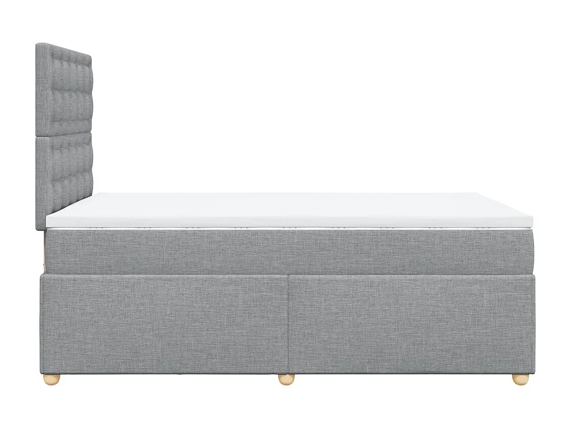 Boxspring met matras stof lichtgrijs 120x200 cm