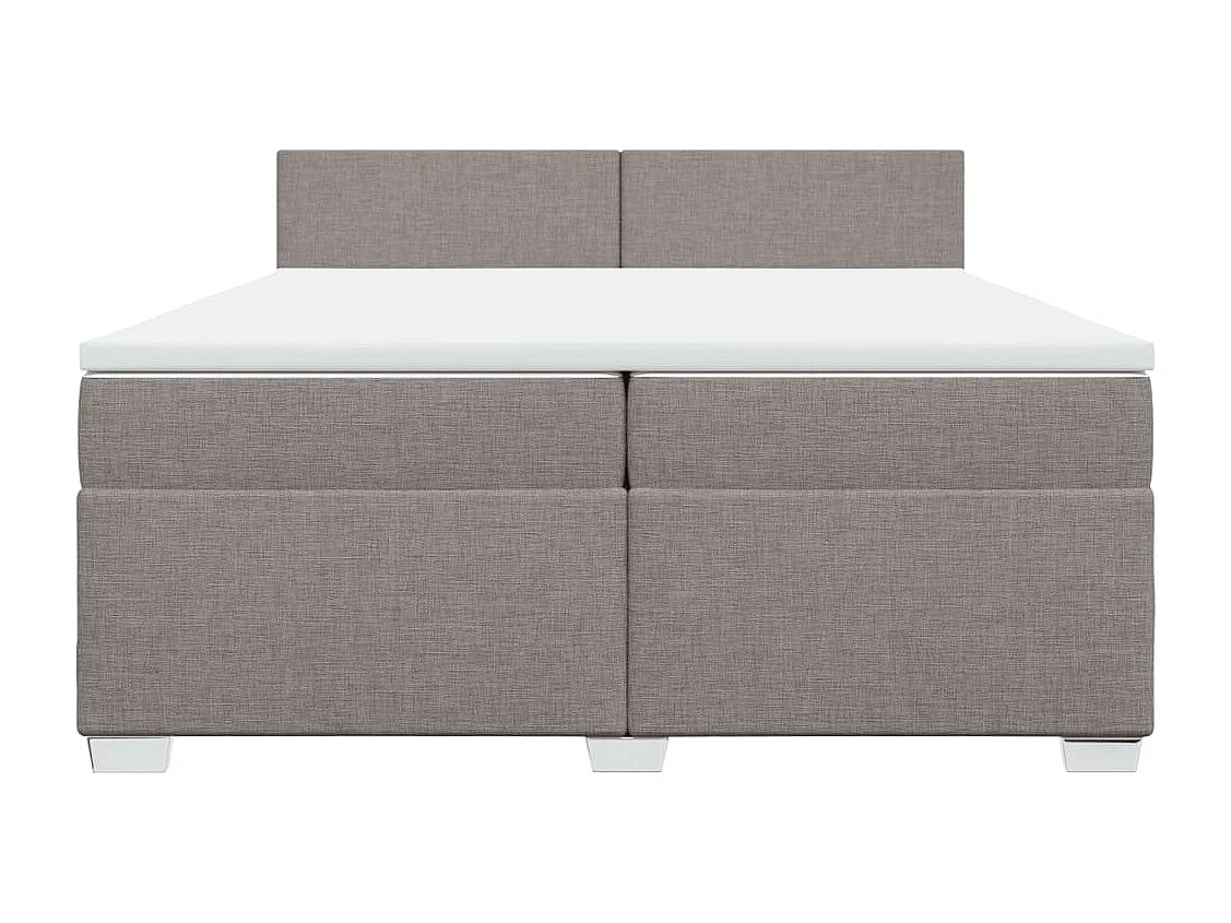 Giroletto a Molle con Materasso Tortora 200x200 cm in Tessuto