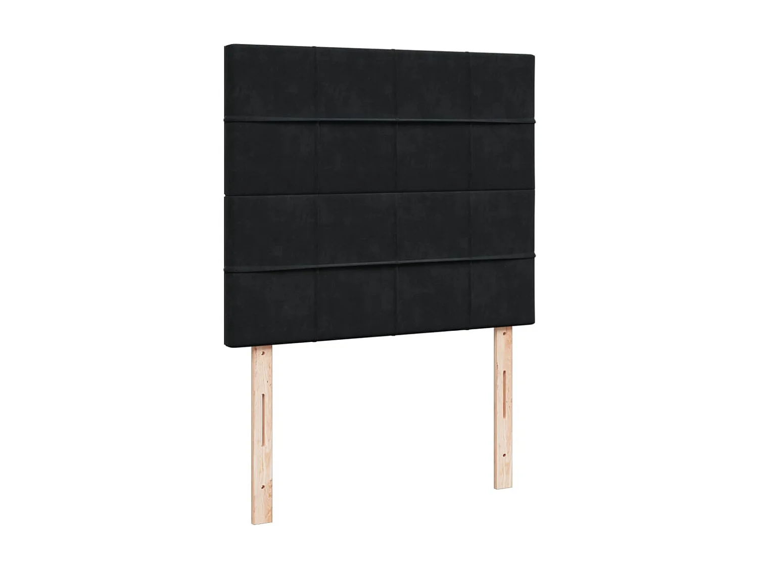 Sommier à lattes de lit avec matelas noir 120x190 cm velours