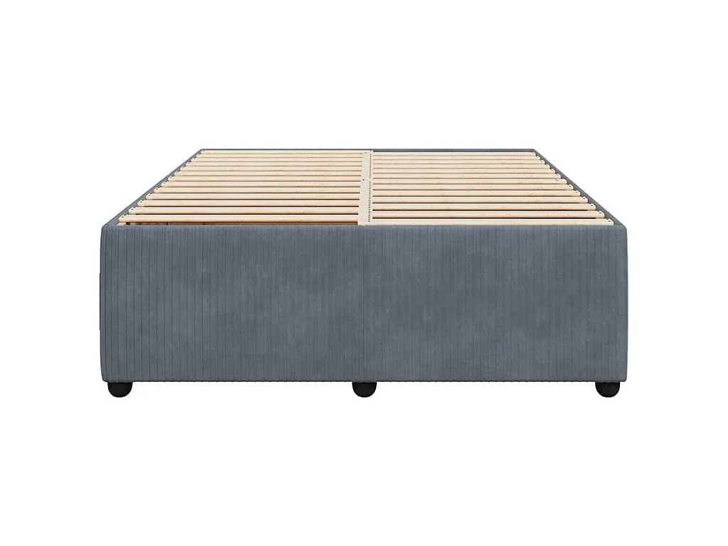 Bettgestell ohne Matratze Dunkelgrau 140x200 cm Samt