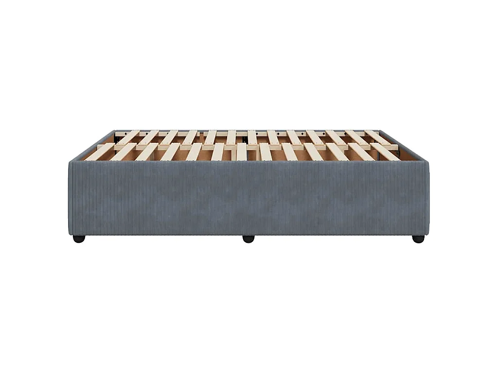 Bettgestell ohne Matratze Dunkelgrau 140x200 cm Samt