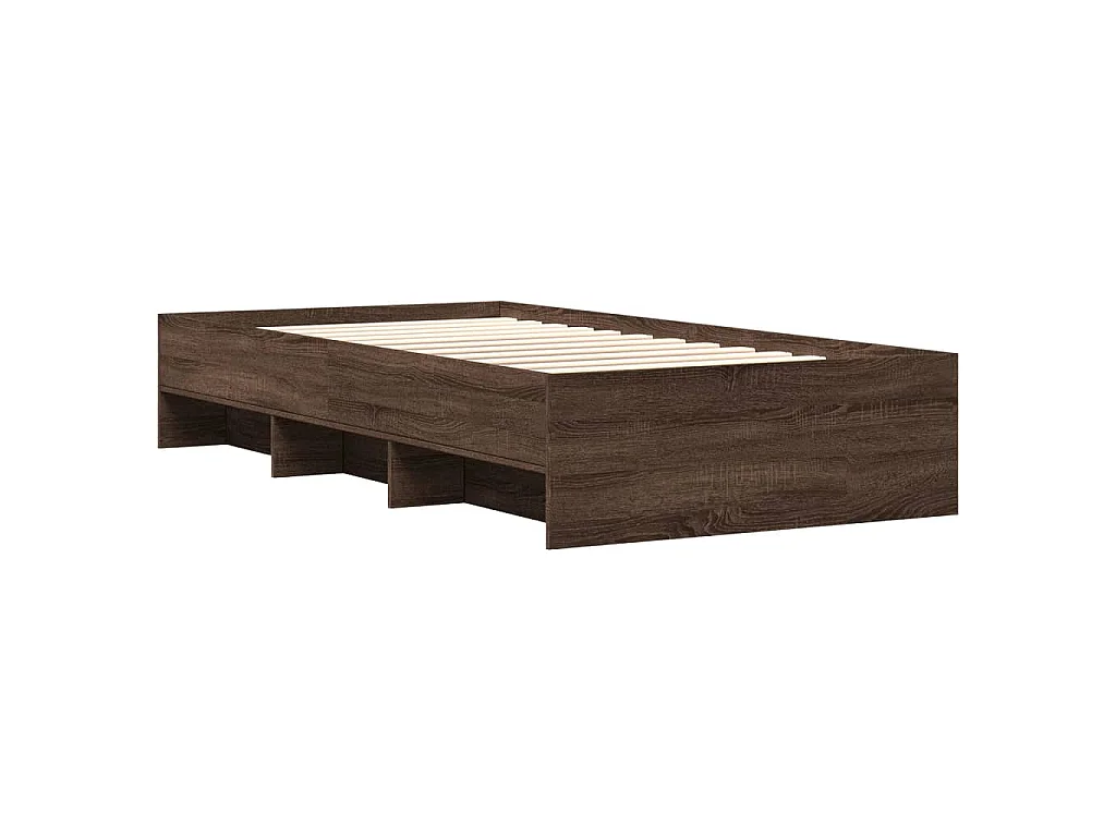 Bedframe zonder matras bewerkt hout bruin eikenkleur 90x200 cm