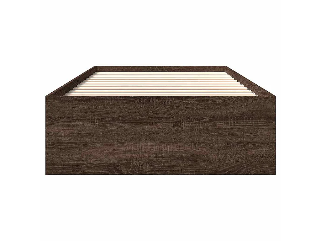 Bedframe zonder matras bewerkt hout bruin eikenkleur 90x200 cm