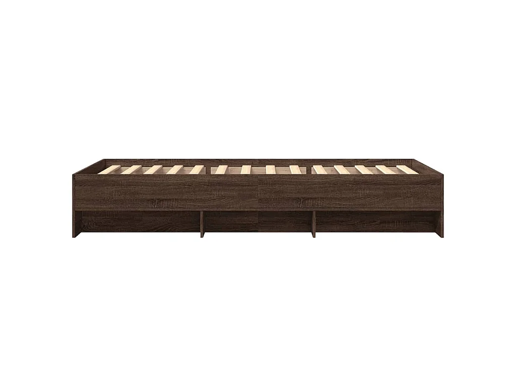 Bedframe zonder matras bewerkt hout bruin eikenkleur 90x200 cm