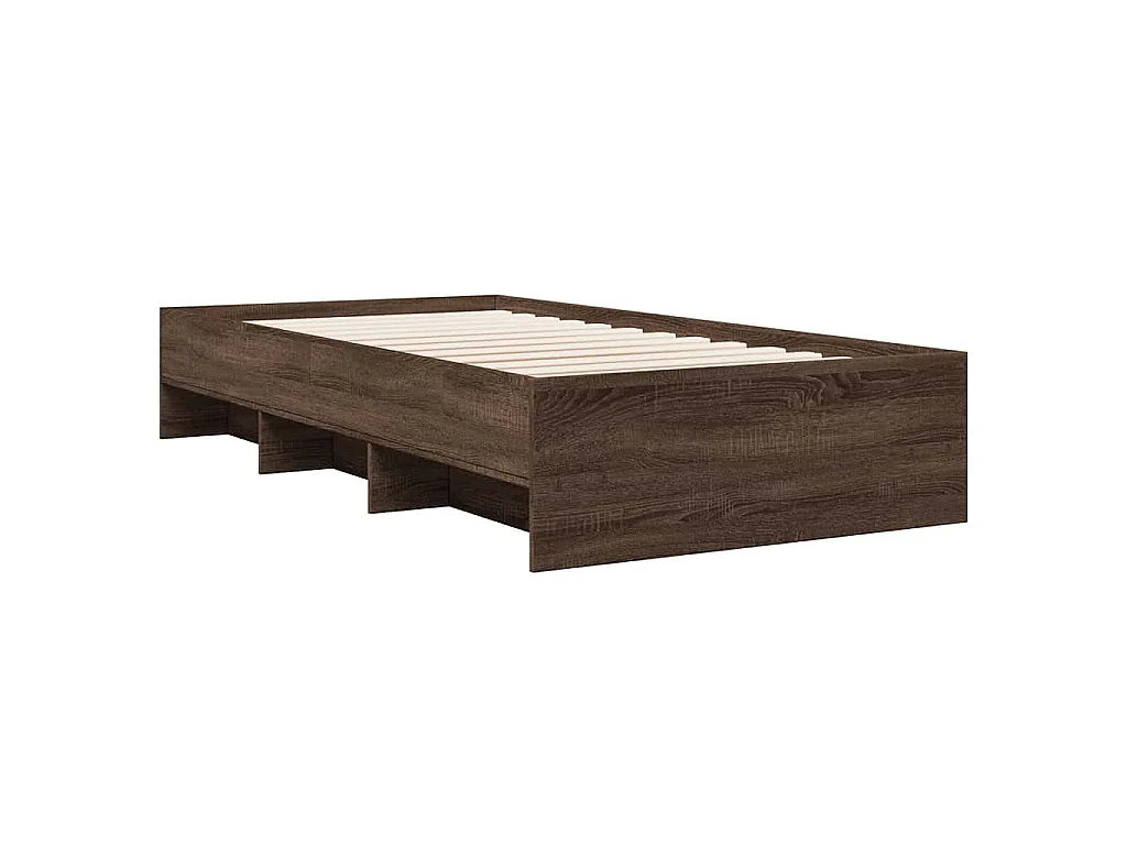 Bedframe zonder matras bewerkt hout bruin eikenkleur 90x200 cm